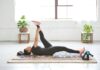 ‘웰니스 회복’의 비결, 일상에서 쉽게 실천하는 방법들 woman in black tank top and black leggings lying on black and white floral area rug
